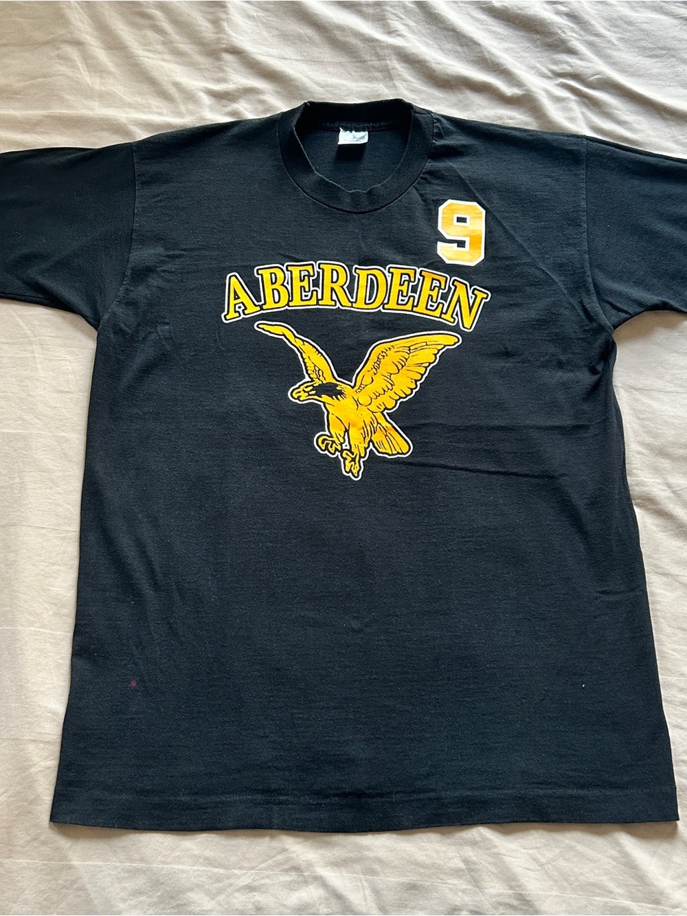 Fruit of the Loom Made in Canada Black Graphic Tee with Multicolor Logo